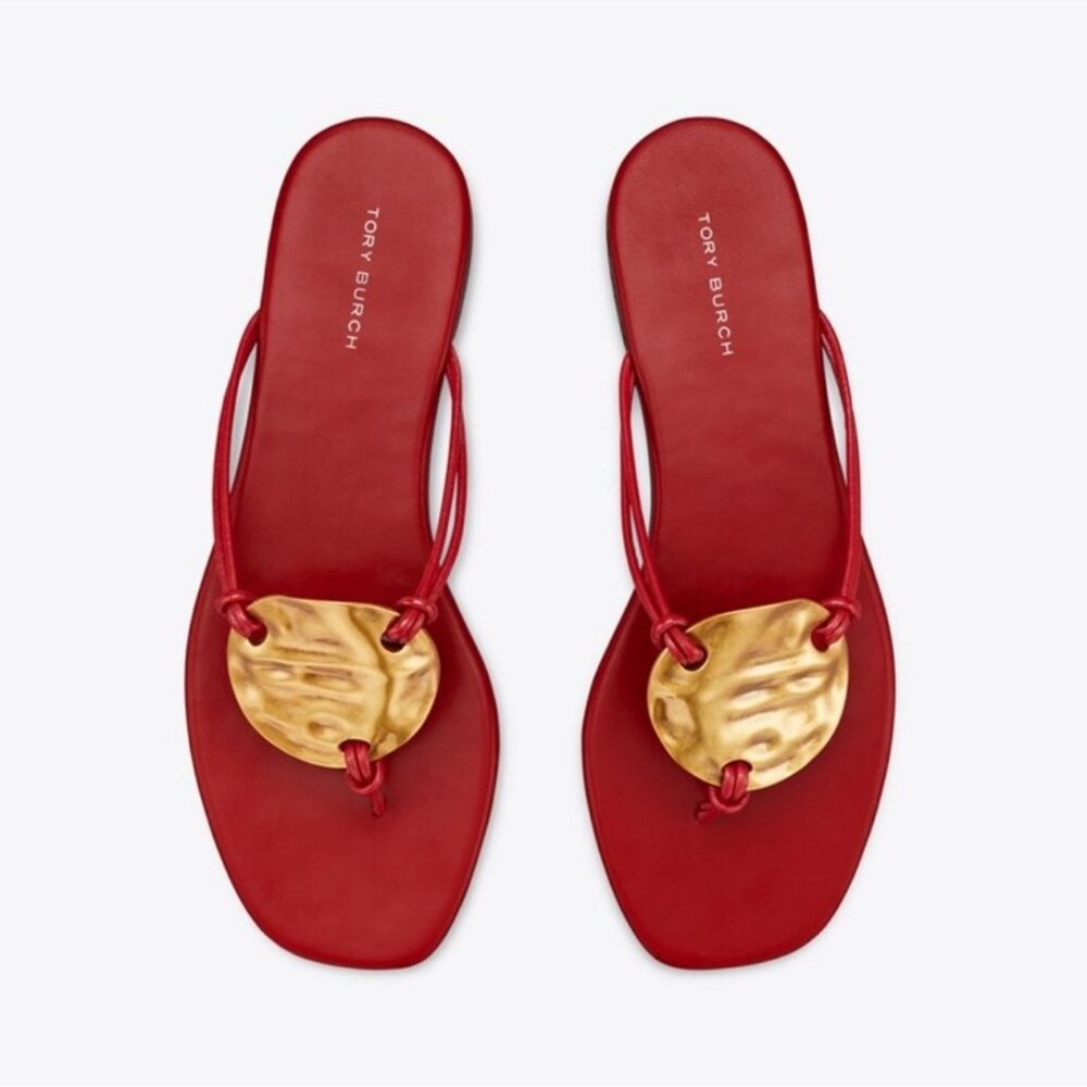 Tory Burch Patos Sandals Red Size 8.5